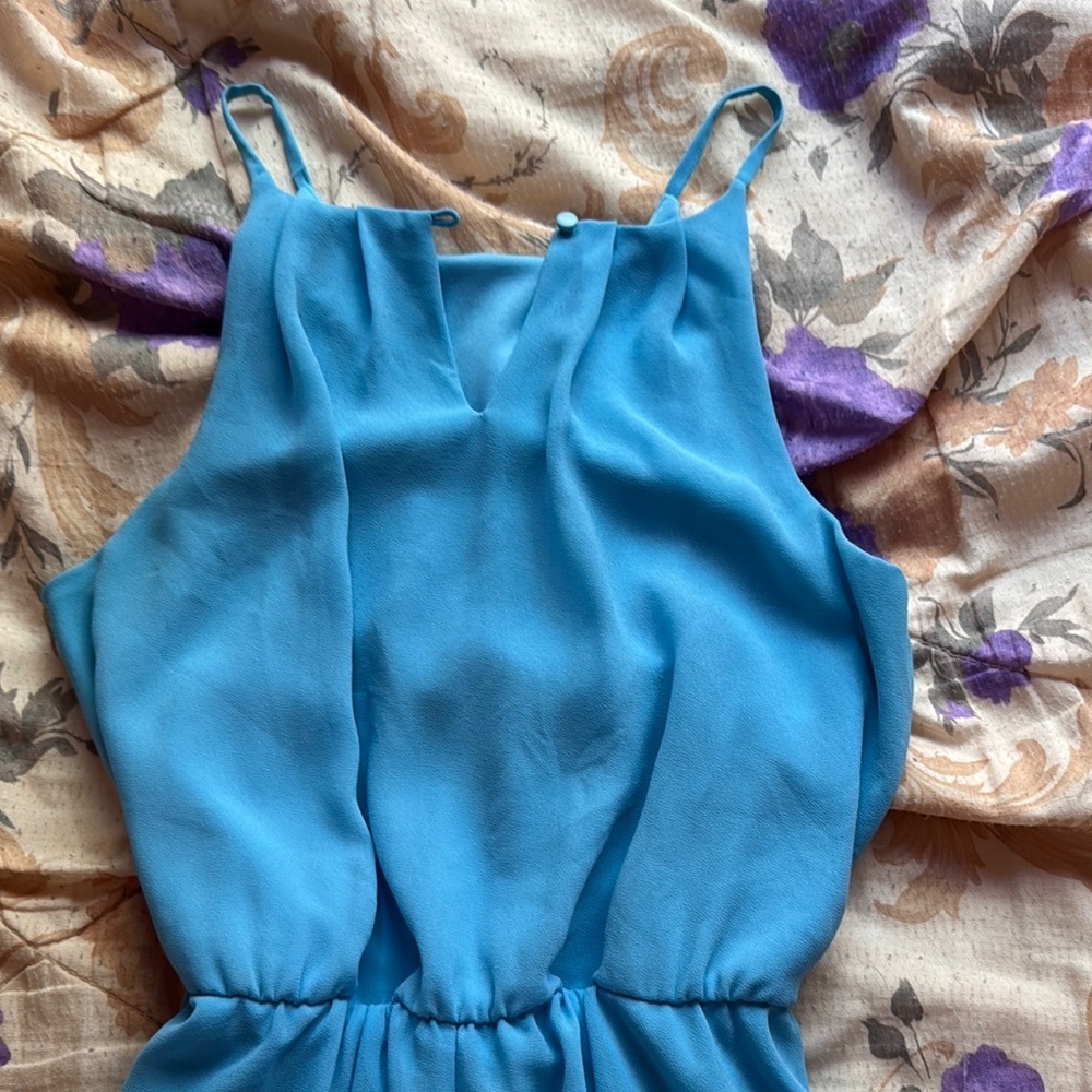 Blue Rain High Low Blue Dress - Picture 4 of 7